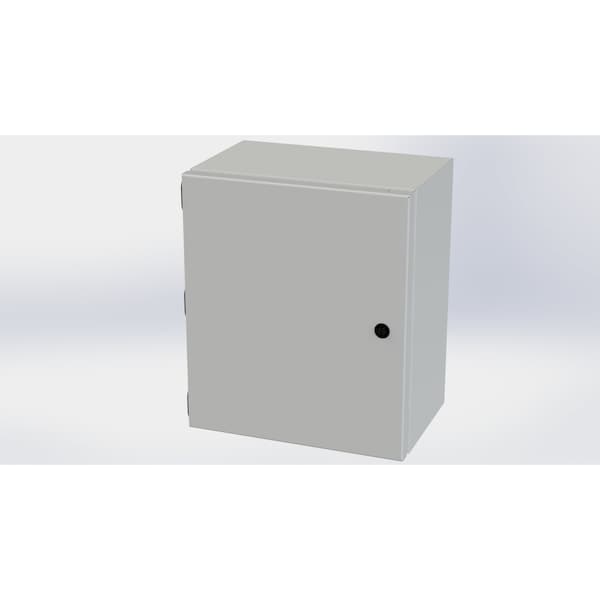 1/4 Turn Latch Electrical Enclosures, 14 in H, 8 in D, 12 in W, NEMA 3R, 4, 12, 13, Carbon Steel